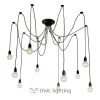 Đèn chùm nhện 10 đui trang trí phòng khách, sảnh, quán cafe - Owl Lighting