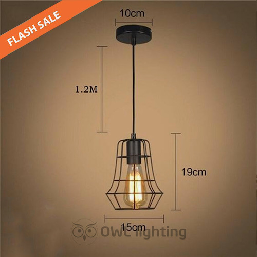 Đèn Thả: Mẫu đèn thả rọ sắt trang trí quán cafe giá rẻ 8 dáng