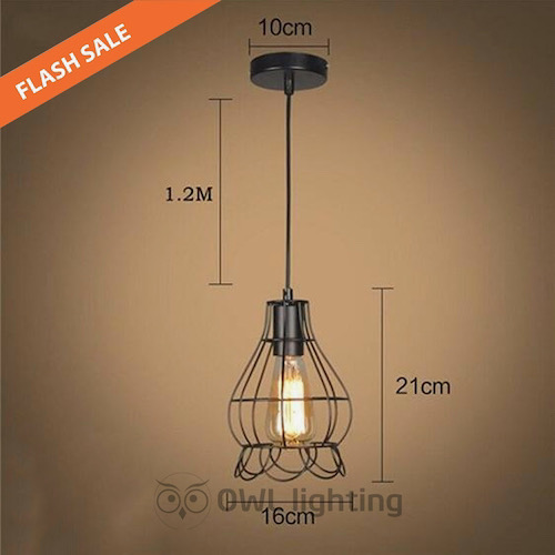 Đèn Thả: Mẫu đèn thả rọ sắt trang trí quán cafe giá rẻ 8 dáng