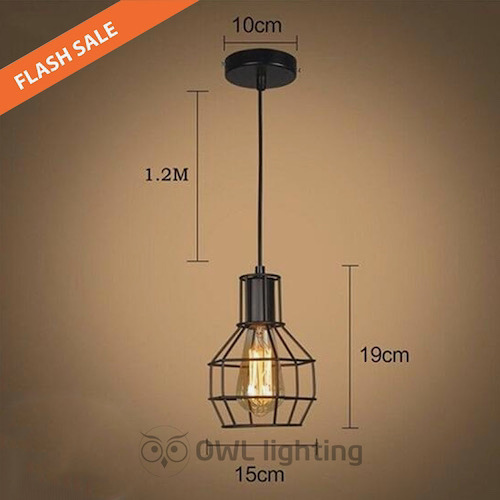 Đèn Thả: Mẫu đèn thả rọ sắt trang trí quán cafe giá rẻ 8 dáng