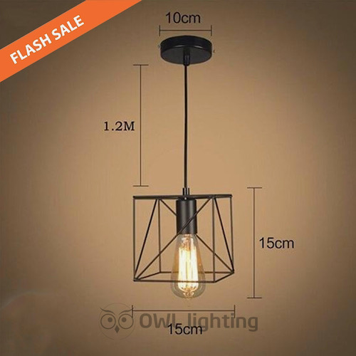 Đèn Thả: Mẫu đèn thả rọ sắt trang trí quán cafe giá rẻ 8 dáng